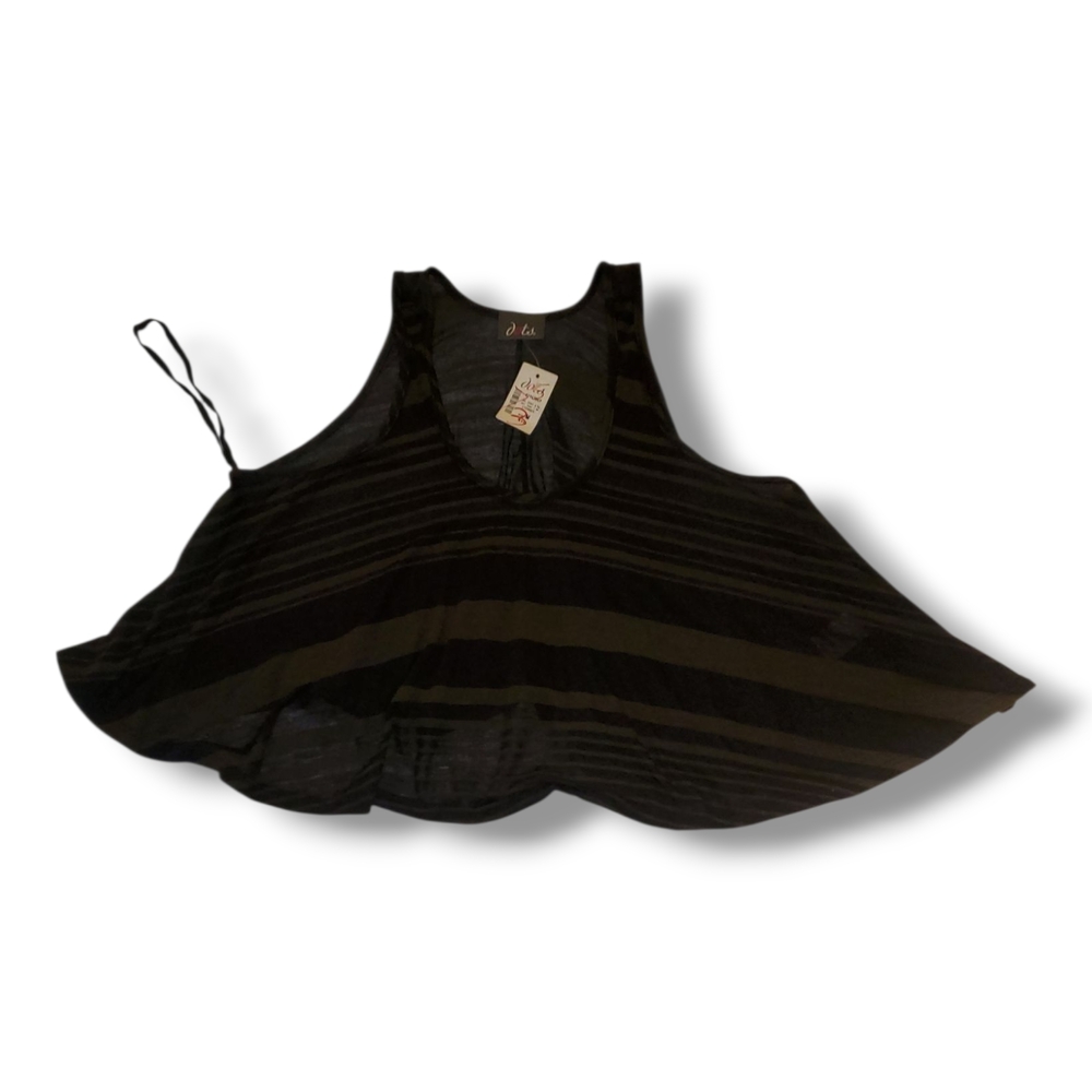Dots Black Striped Tank Top